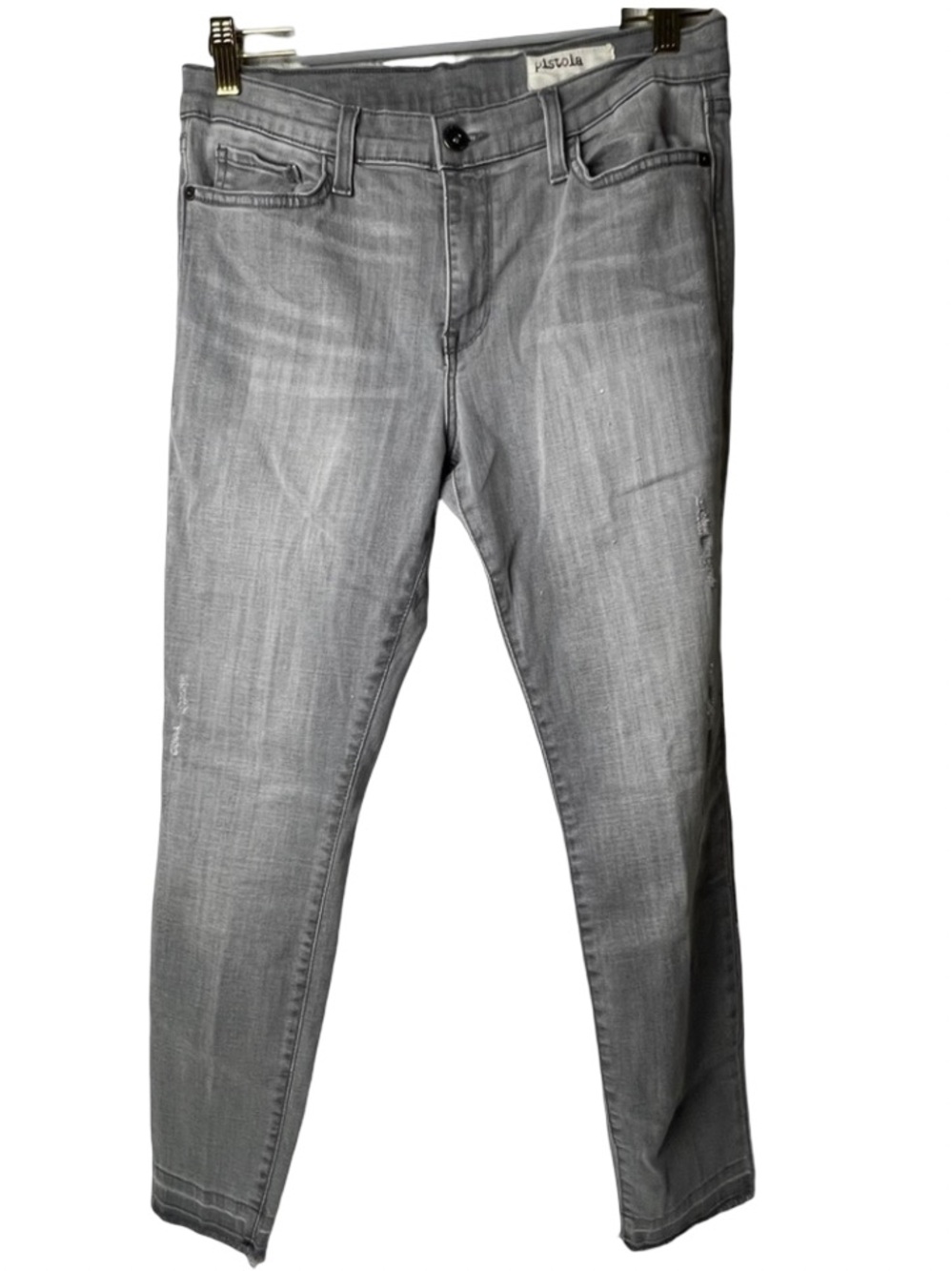 Pistola Raw Hem Skinny Jeans Size 30 / 10 Grey 26” Inseam 10” Rise 02” Waist